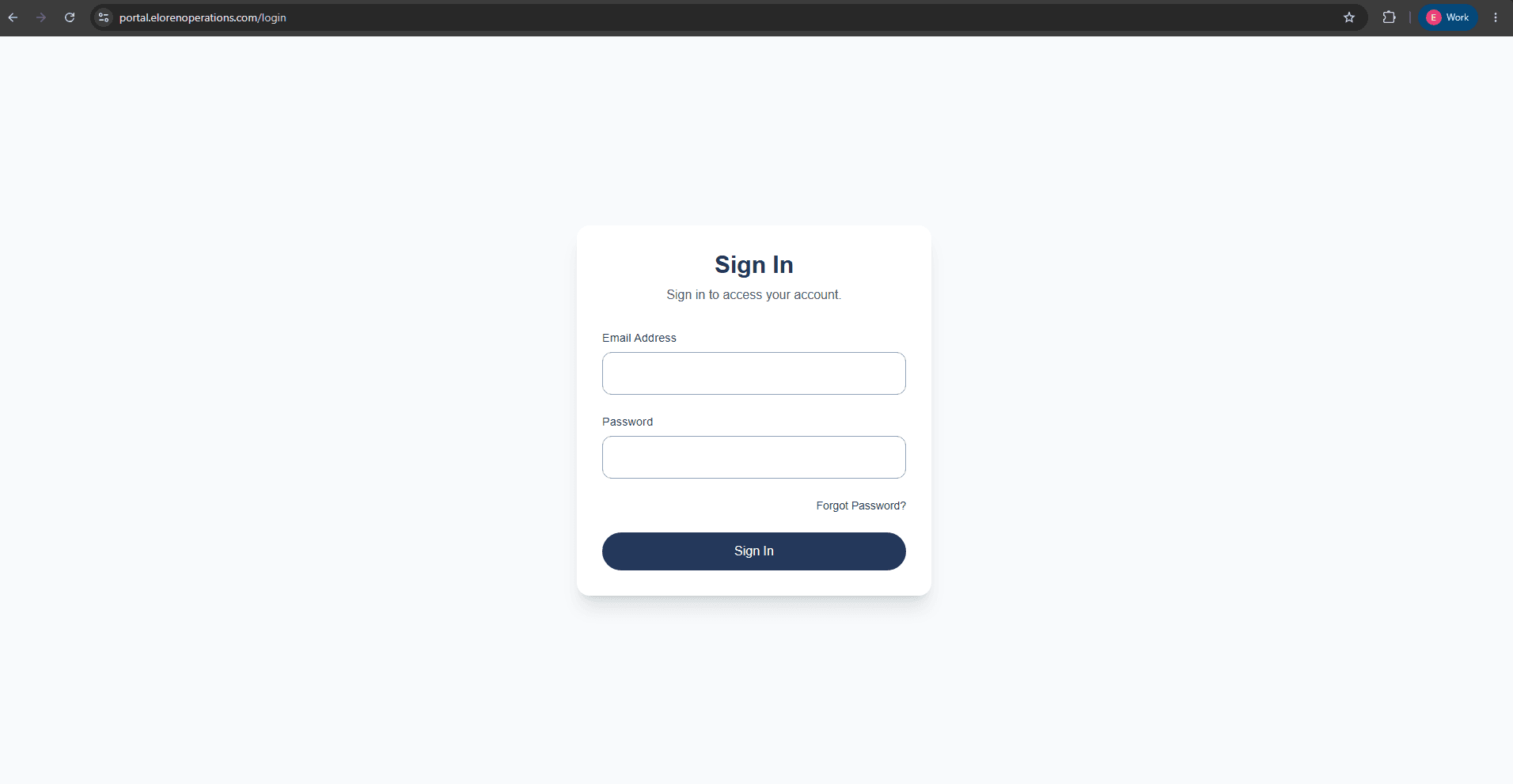 Client Portal Sign‑In Page