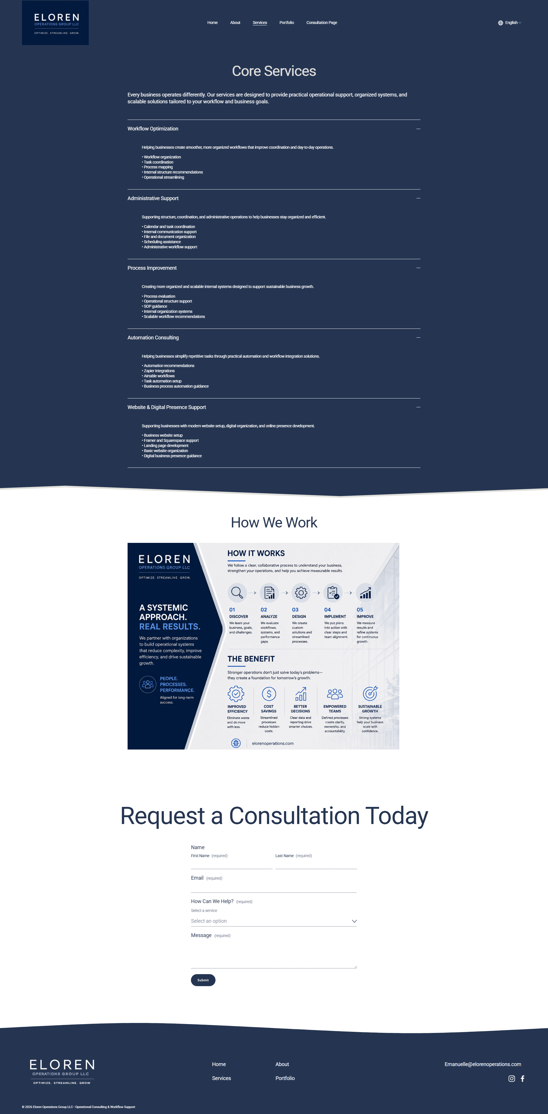 Services Page